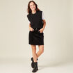Jupe moulante velours noir femme