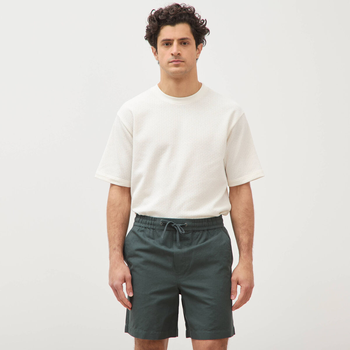 Bermuda vert kaki homme