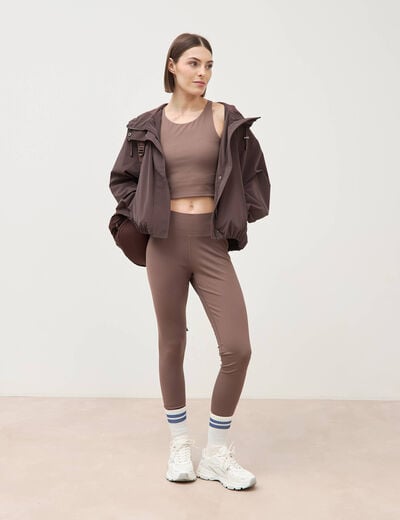 Brassi&egrave;re ajust&eacute;e cropped marron femme