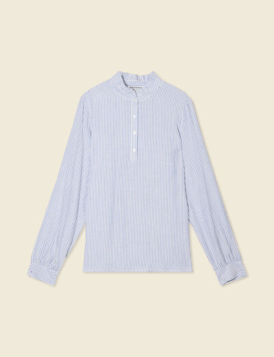 Blouse manches longues ecru femme