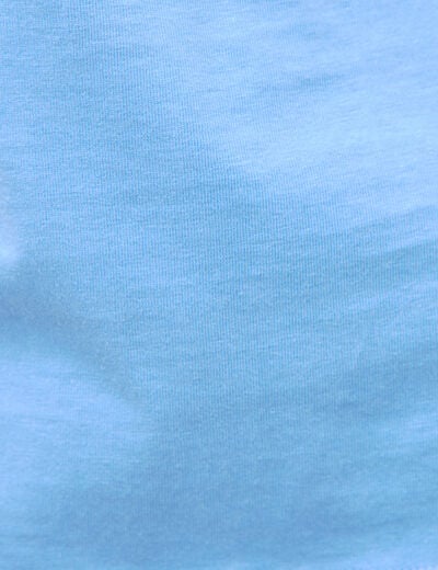 T-shirt droit col rond manches courtes bleu clair femme