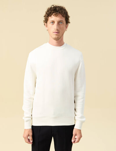 Sweat manches longues ecru homme