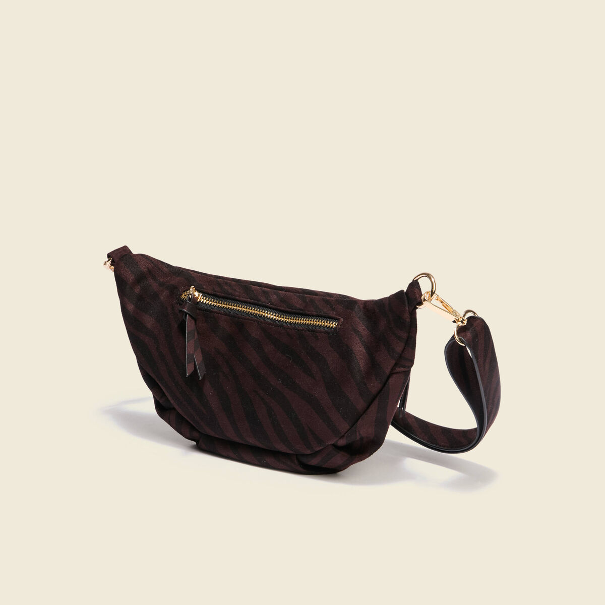 Sac bandoulière avec doublure noir femme