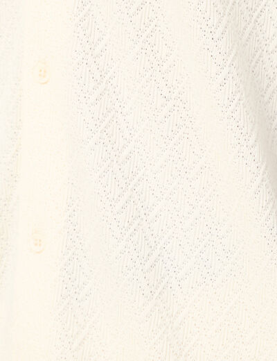 Chemise manches courtes ecru homme