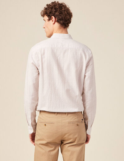 Chemise manches longues blanc homme