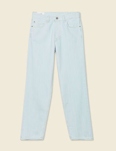 Jeans relax 5 poches denim bleach homme