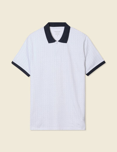 Polo cintr&eacute; en coton manches courtes vert olive homme