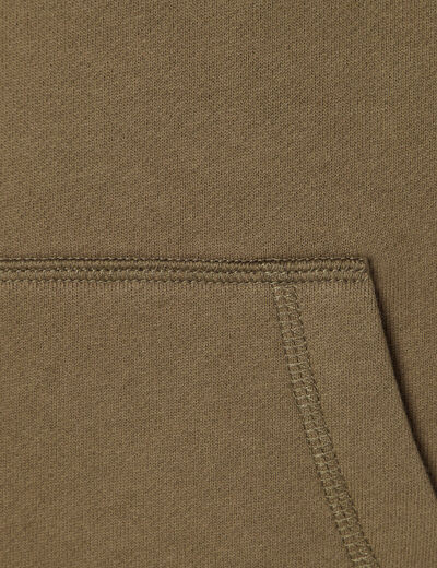 Sweat à capuche doublé taupe homme