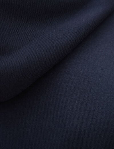 Sweat &agrave; capuche manches longues bleu marine homme