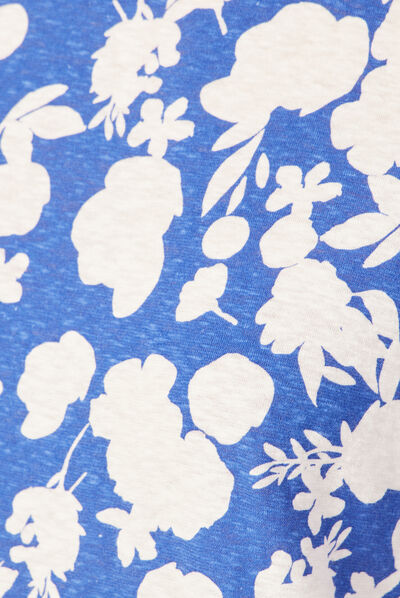 T-shirt manches courtes bleu femme