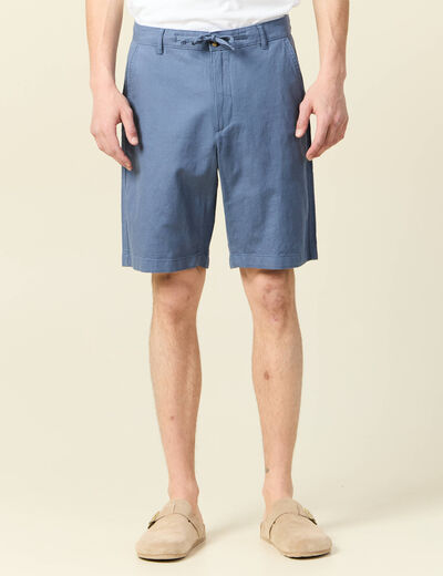 Bermuda droit bleu foncé homme