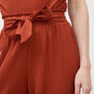 Pantalon loose avec ceinture marron cognac femme