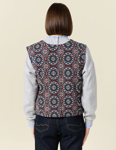 Gilet éco-responsable bleu marine femme