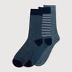 Lot de 3 paires chaussettes hautes vert fonc&eacute; homme