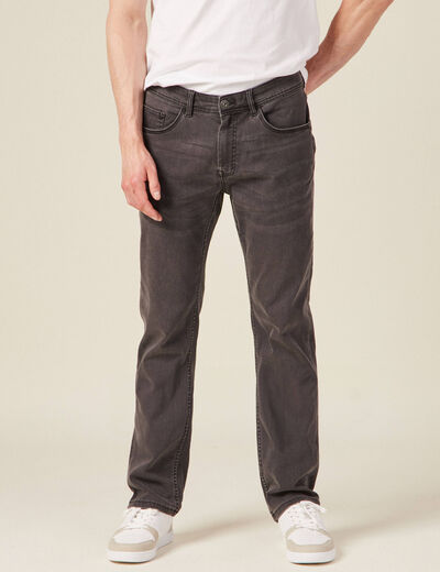 Jeans straight ultra stretch denim gris homme