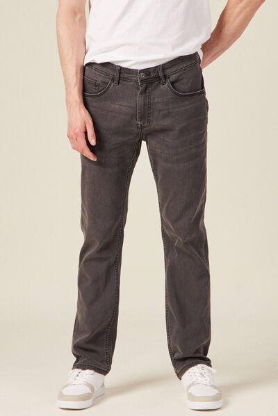 Jeans straight ultra stretch denim gris homme