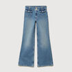 Jeans bootcut taille haute denim used femme
