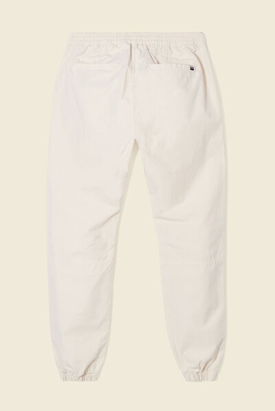Jogger droit bas resserré beige homme