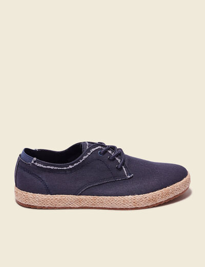 Espadrilles à lacets bleu marine homme