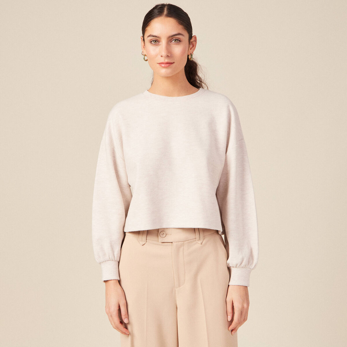 Sweat éco-responsable creme femme