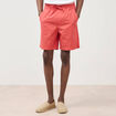 Bermuda en coton rouge corail homme