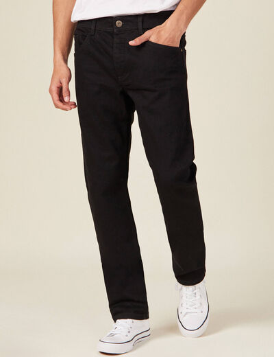 Jeans straight éco-responsable denim noir homme