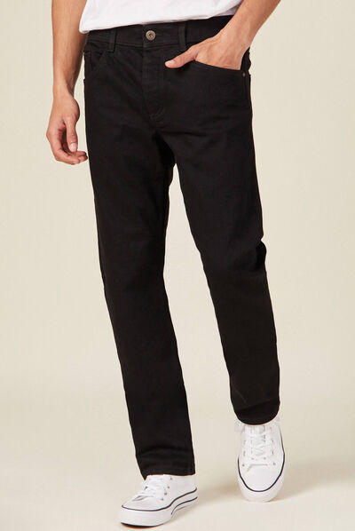 Jeans straight éco-responsable denim noir homme
