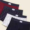 Lot de 4 boxers no&euml;l bleu marine homme