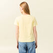 T-shirt manches courtes jaune clair femme