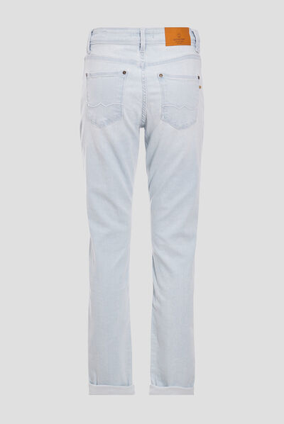 Jeans girlfriend denim bleach femme