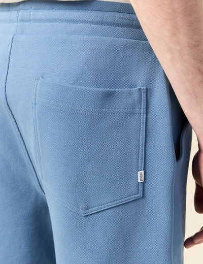 Short jogpant bleu gris homme