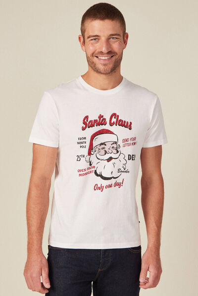 T-shirt manches courtes ecru homme