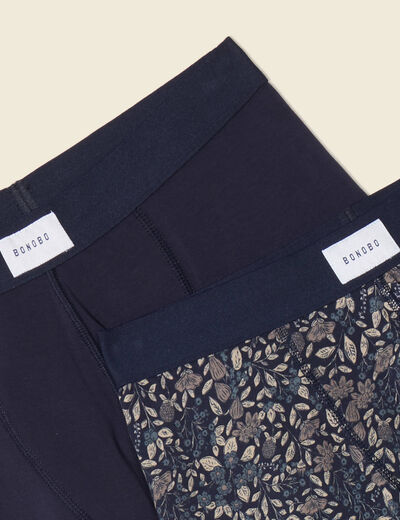 Lot 2 boxers bleu marine homme