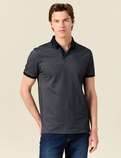 Polo manches courtes bleu marine homme