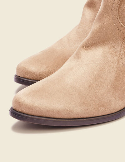 Bottines western à talons marron clair femme