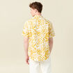 Chemise manches courtes fluide jaune fonc&eacute; homme