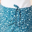 Jupe longue portefeuille bleu femme
