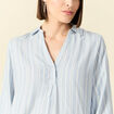 Blouse manches longues bleu femme