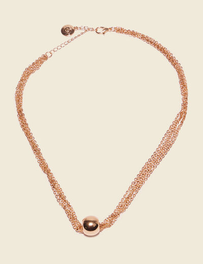 Collier multirangs couleur or femme