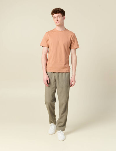 T-shirt manches courtes vieux rose homme