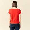 T-shirt manches courtes rouge femme
