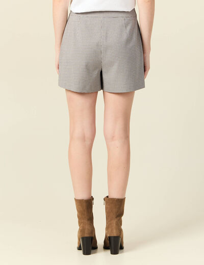 Jupe-short droite bleu marine femme