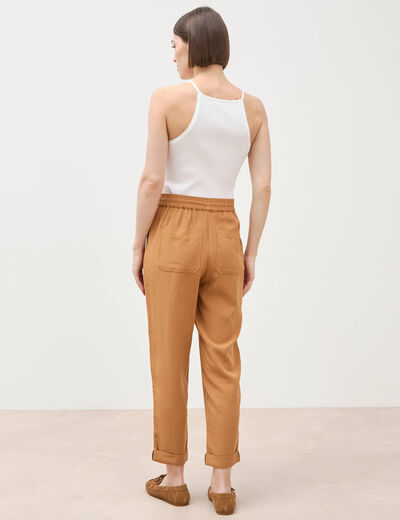 Pantalon taille standard marron femme