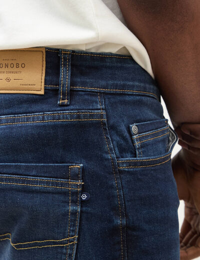 Jeans slim 5 poches longueur 32 denim brut homme