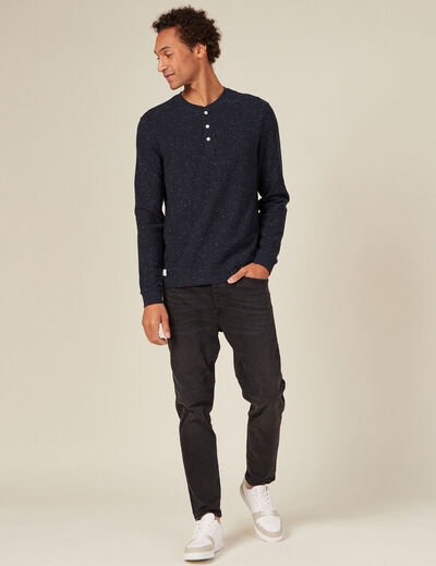 T-shirt manches longues bleu marine homme