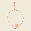 Bracelet résine fleurs séchées rose femme