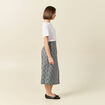 Jupe midi droite bleu marine femme