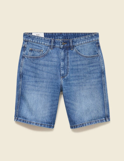 Bermuda en jean coton denim stone homme