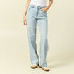 Jeans large taille standard denim snow bleu femme