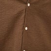 Chemise manches courtes col tailleur taupe homme